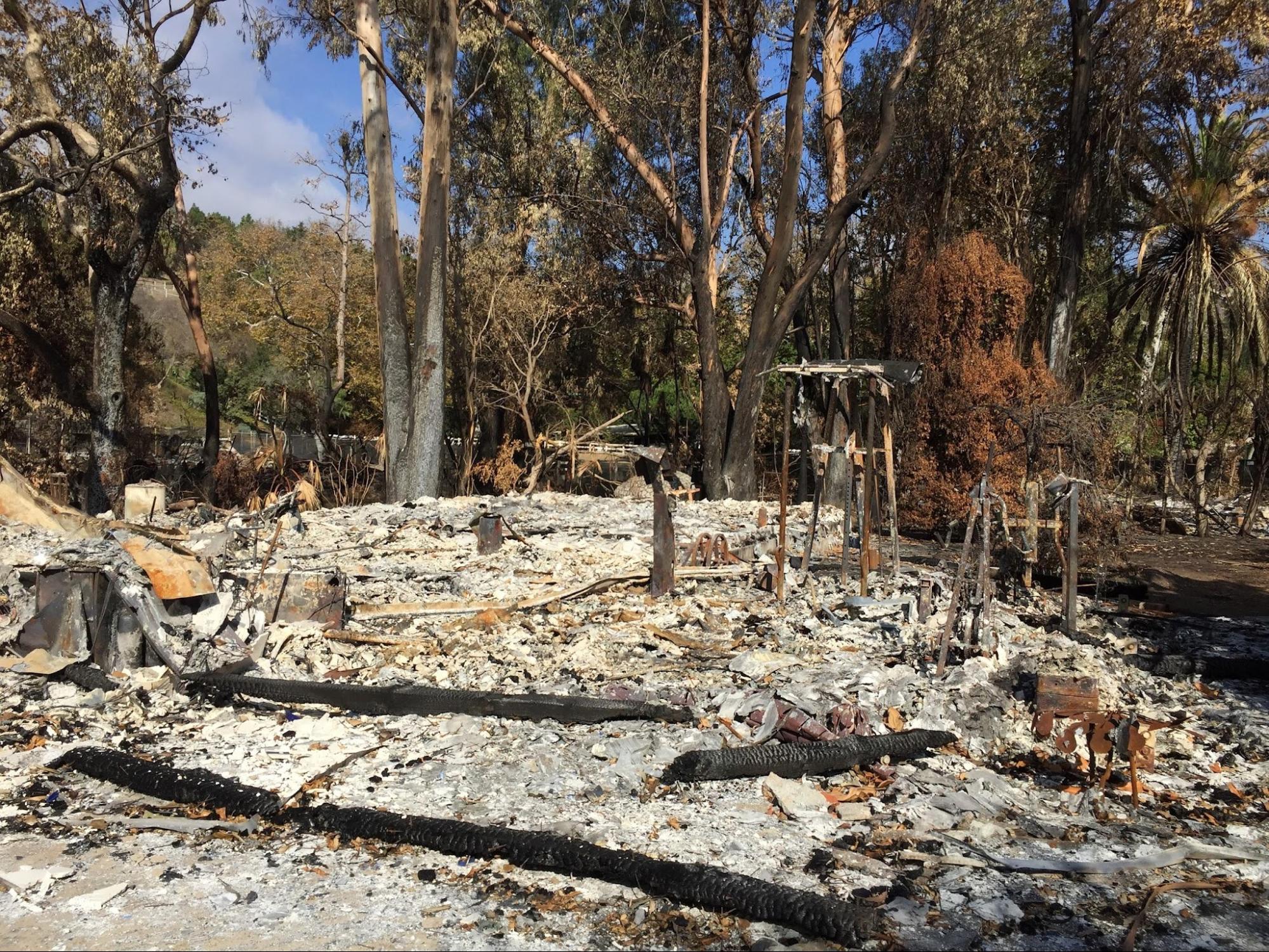 Malibu Grace before and after the fire.